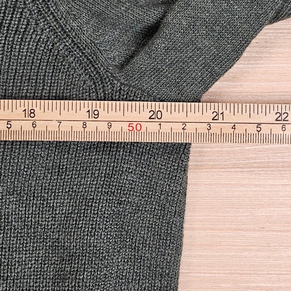 Nautica Navtech Sweater Mens M Green Pullover Crewneck Ribbed Cotton Blend NEW - Picture 8 of 12